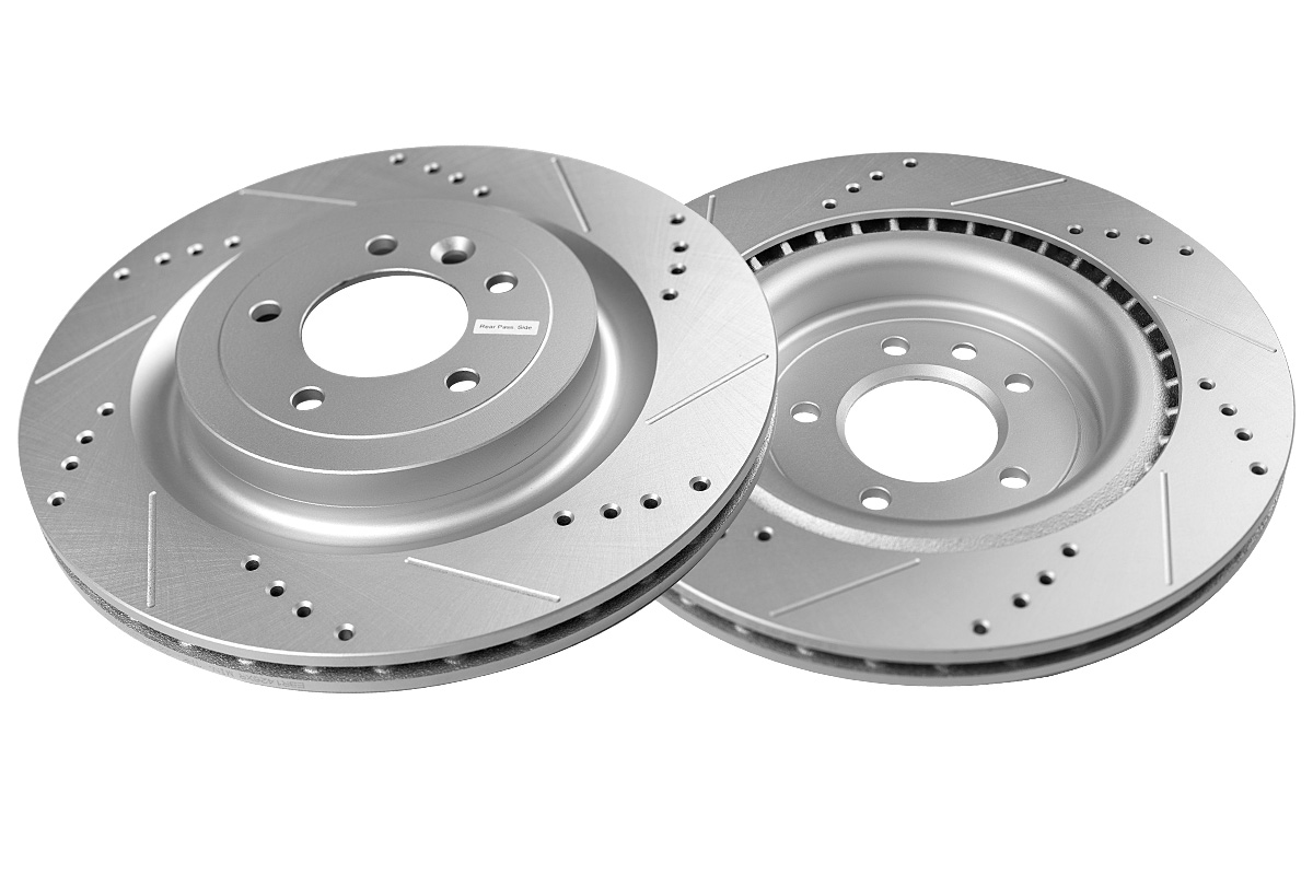 Задний тормозной диск Evolution с перфорацией и насечками, в покрытии GEOMET