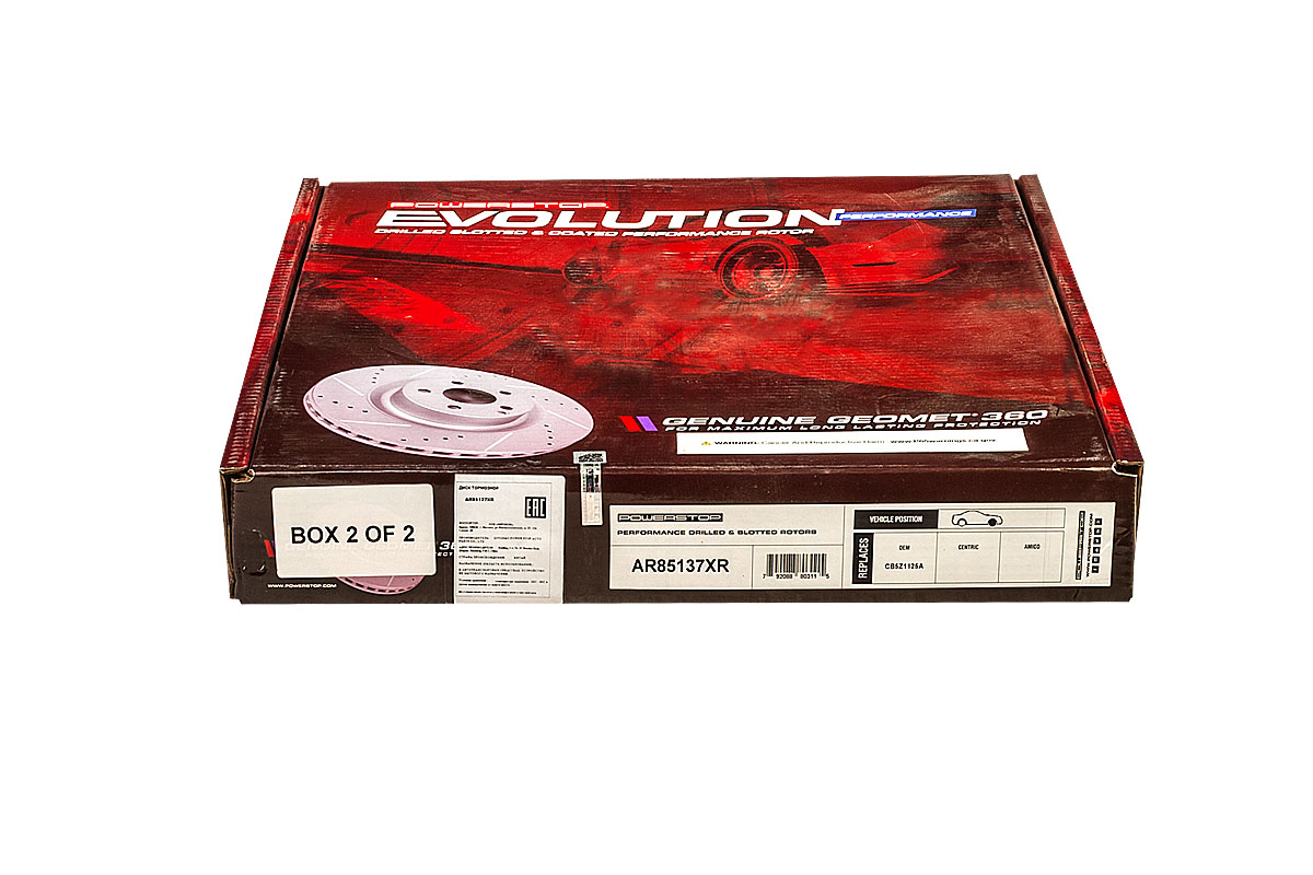 Передний тормозной диск Evolution с перфорацией и насечками, в покрытии GEOMET для Ford Explorer 2010-2019