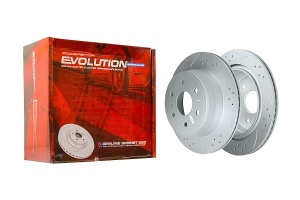 Задний тормозной диск Evolution с перфорацией и насечками, в покрытии GEOMET