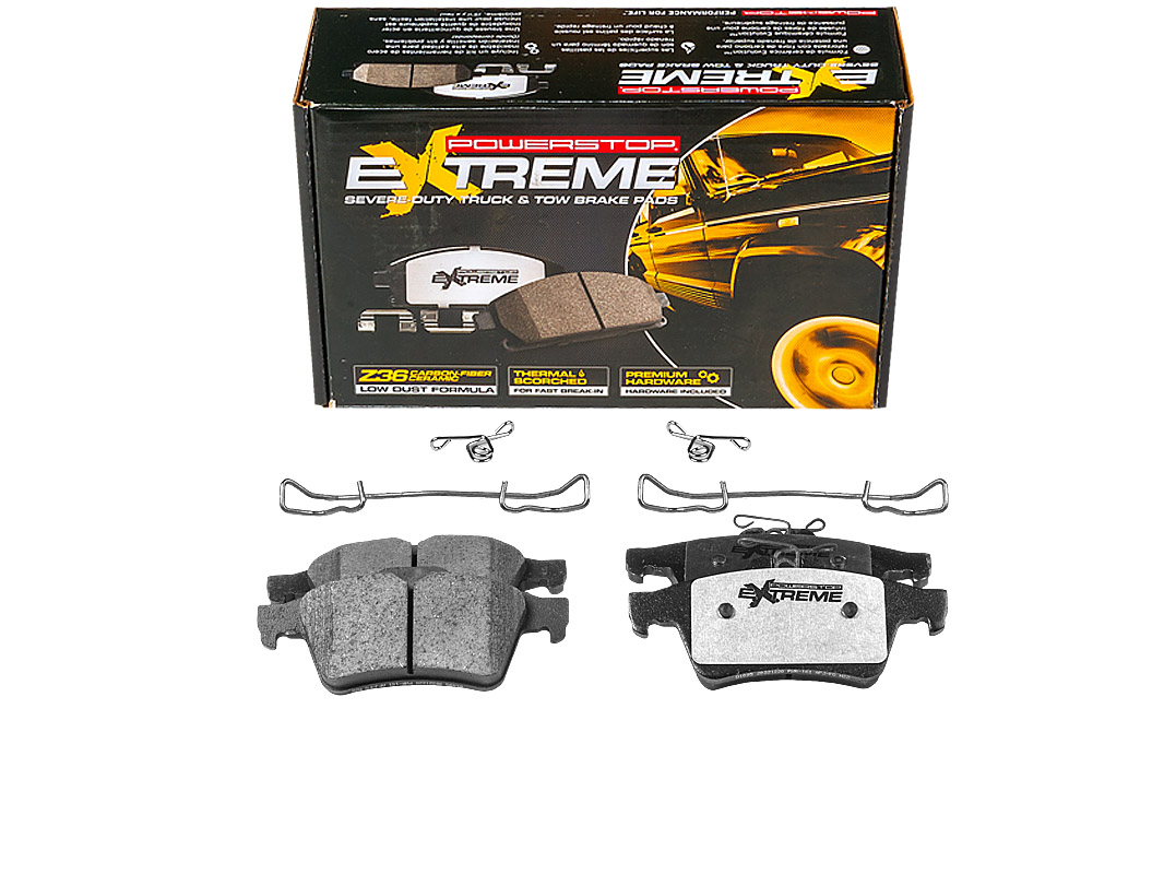 Задние керамические колодки Extreme Truck & Tow Z36 для Citroen C5, Ford C-MAX, Focus, Jaguar XF, XJ, XK, Mazda 3, Mercedes-Benz G, Peugeot 508, Volvo S40, V40
