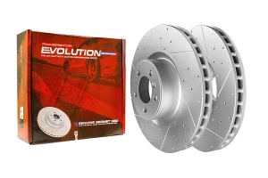 Передний тормозной диск Evolution с перфорацией и насечками в покрытии GEOMET
