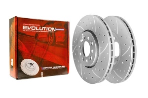 Передний тормозной диск Evolution с перфорацией и насечками в покрытии GEOMET