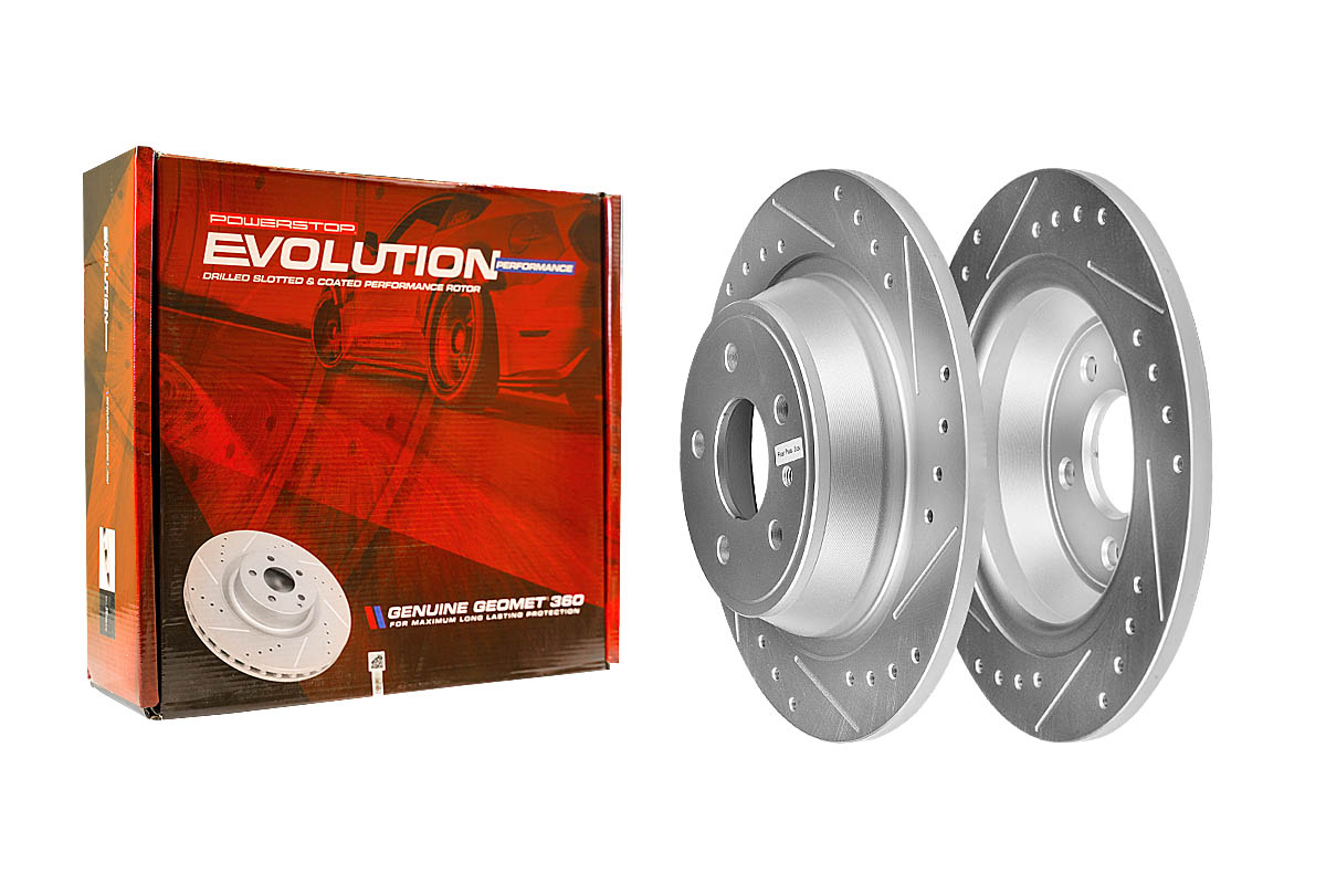 Задний тормозной диск Evolution с перфорацией и насечками, в покрытии GEOMET для Ford Mondeo V