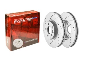 Передний тормозной диск Evolution с перфорацией и насечками, в покрытии GEOMET