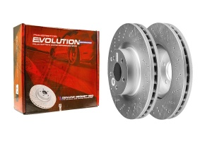 Передний тормозной диск Evolution с перфорацией и насечками, в покрытии GEOMET