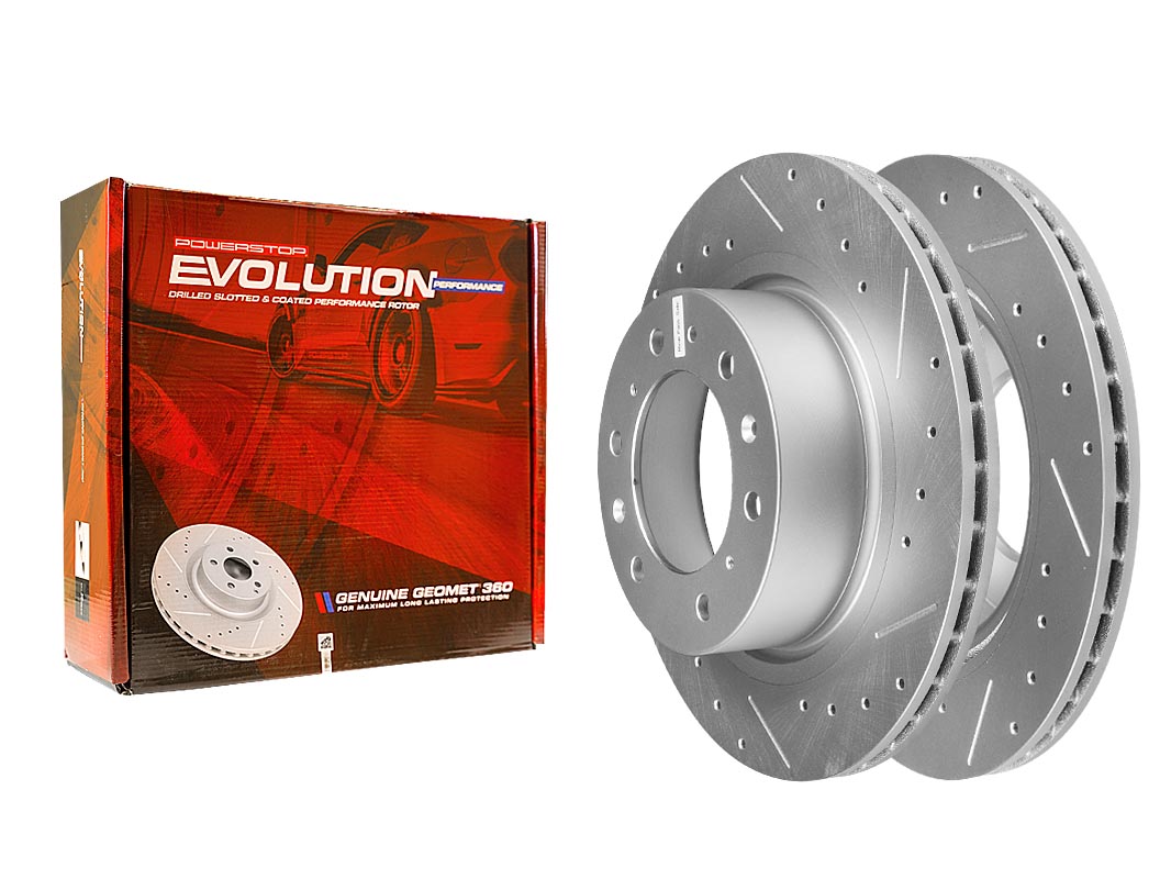 Задний тормозной диск Evolution с перфорацией и насечками, в покрытии GEOMET для Great Wall Poer,Tank 300, 500