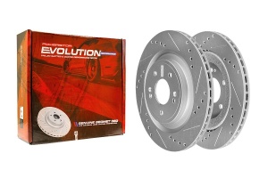 Задний тормозной диск Evolution с перфорацией и насечками, в покрытии GEOMET для Hyundai Santa Fe, Kia Sorento