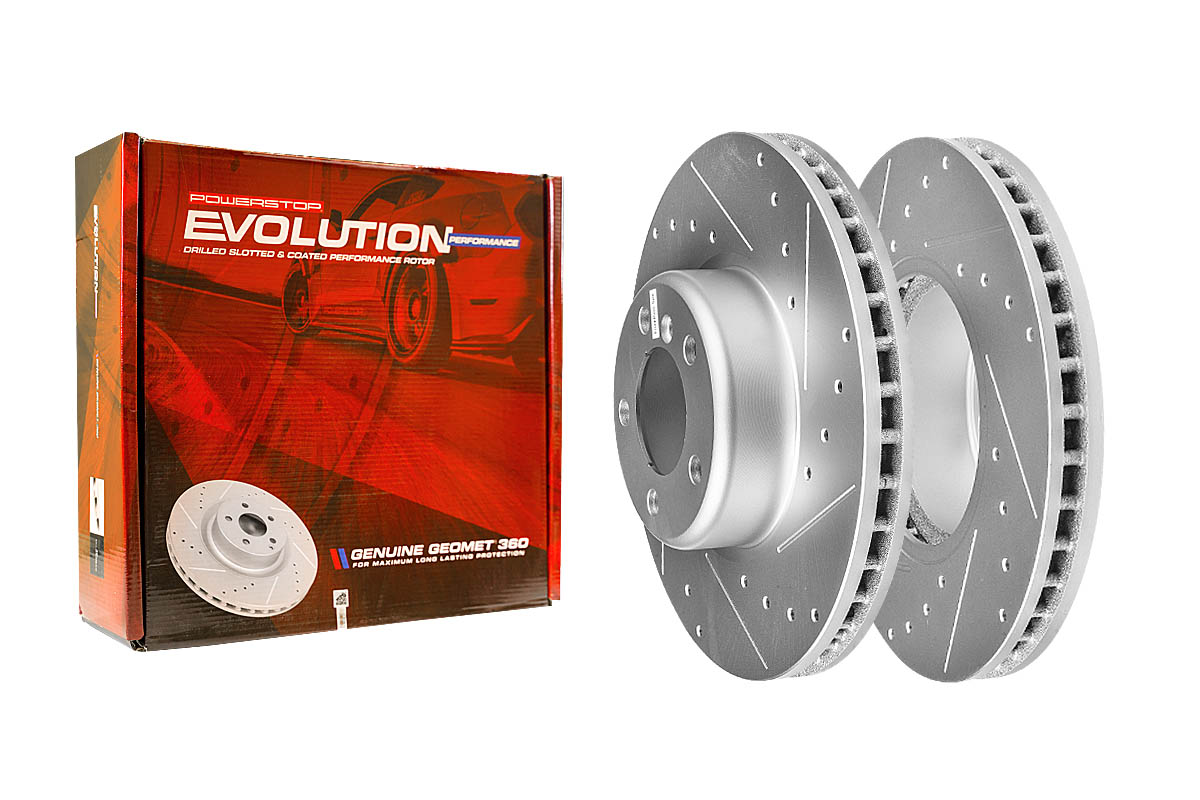 Передний тормозной диск Evolution с перфорацией и насечками, в покрытии GEOMET для BMW 1, 2, 3, 4 серии