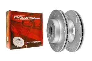 Передний тормозной диск Evolution с перфорацией и насечками, в покрытии GEOMET для BMW 5, 6 серии