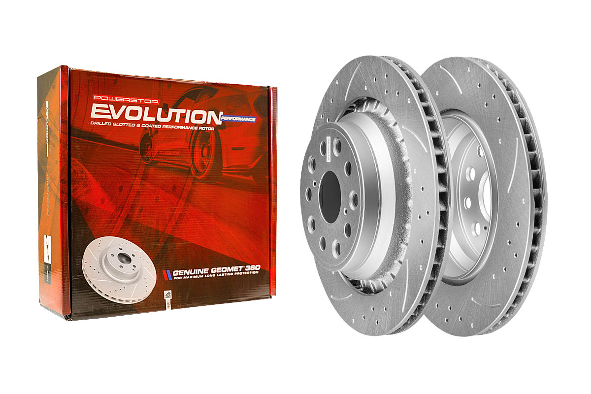 Задний тормозной диск Evolution с перфорацией и насечками, в покрытии GEOMET для Lexus LS 460