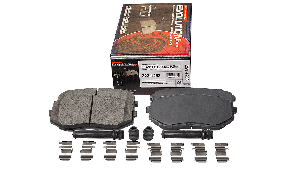 Передние керамические колодки Evolution Sport Z23 для Mazda CX-5 2016+, CX-7, CX-9 2016+, Mitsubishi Pajero Sport 2015+