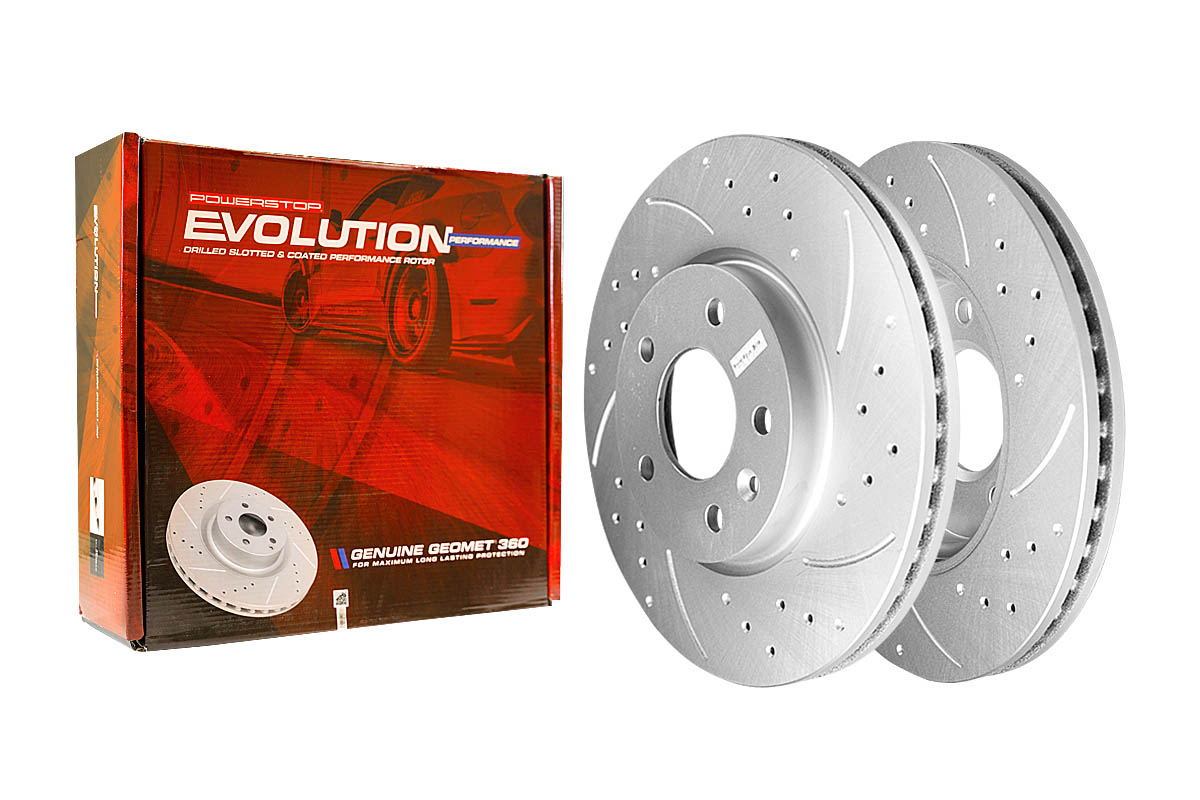 Передний тормозной диск Evolution с перфорацией и насечками в покрытии GEOMET ддя Chevrolet Cruze, Orlando, Opel Astra J, Insignia (Z18)