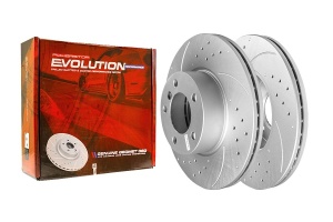 Передний тормозной диск Evolution с перфорацией и насечками в покрытии GEOMET для BMW 1, 2, 3, 4 серии, X1