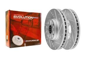 Передний тормозной диск Evolution с перфорацией и насечками, в покрытии GEOMET