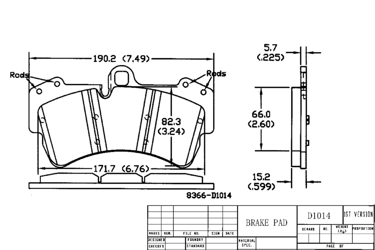 Передние керамические колодки Evolution Sport Z23 для Audi Q7 (4L), Porsche Cayenne (955/957), Volkswagen Touareg 2002-2010