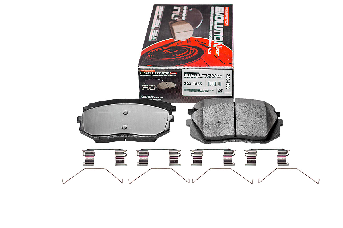 Передние керамические колодки Evolution Sport Z23 для Hyundai Sonata VII, Tucson III, Kia Cerato, Optima, Proceed, Seltos, Soul, Sportage