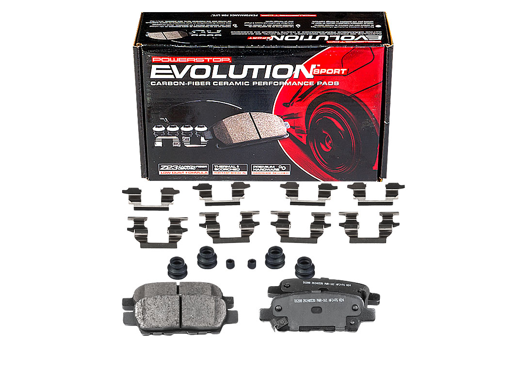 Задние керамические колодки Evolution Sport Z23 для Infiniti EX, FX, JX, M 37, Q50, Q60, Q70, QX50, QX70, Nissan Juke, Maxima, Skyline, Teana