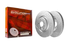 Передний тормозной диск Evolution с перфорацией и насечками, в покрытии GEOMET
