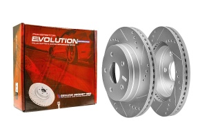 Передний тормозной диск Evolution с перфорацией и насечками, в покрытии GEOMET
