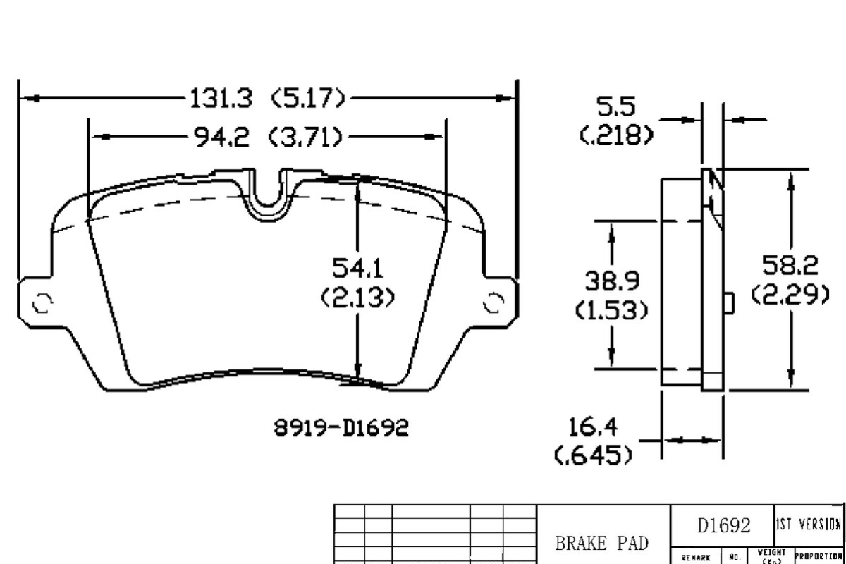 Задние керамические колодки Evolution PLUS Z17 для Land Rover Defender II, Discovery V, Range Rover IV, Range Rover Sport II