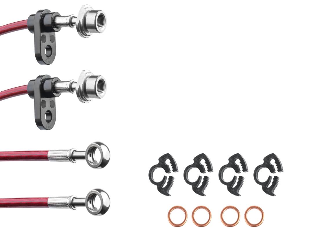 Тормозные армированные шланги HARDi передние TOYOTA CAMRY V70 2018- / LEXUS ES ES VII (XZ10)