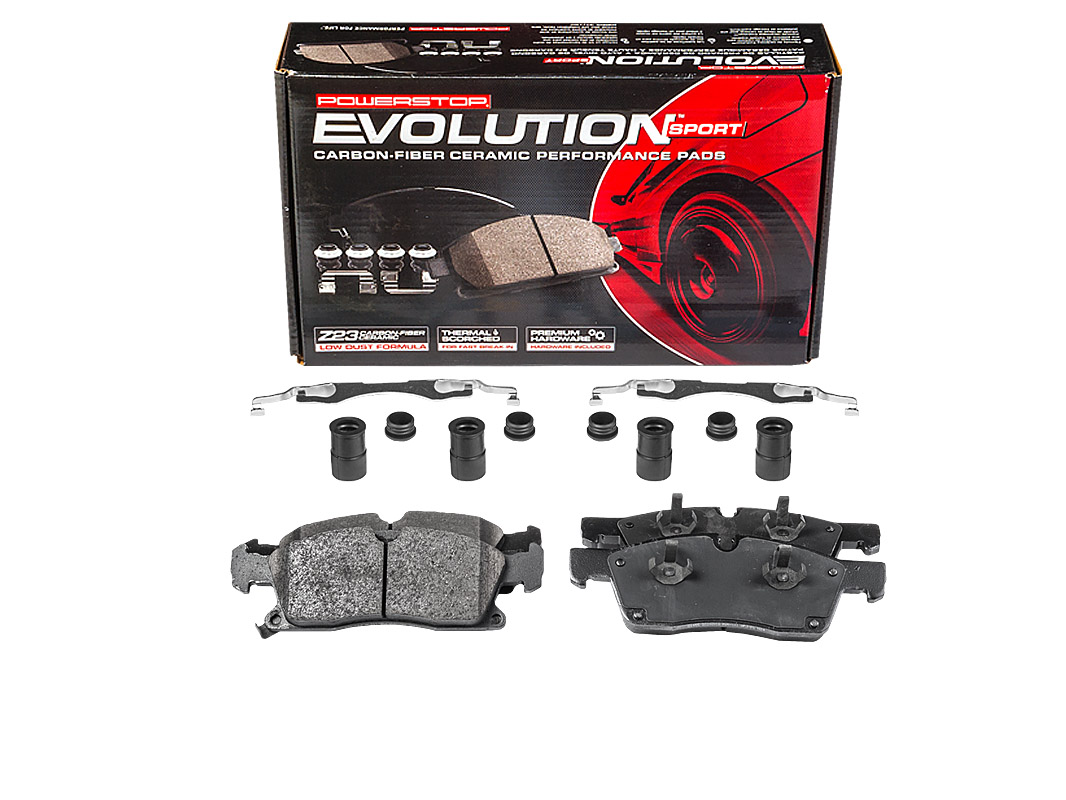 Передние керамические колодки Evolution Sport Z23 для Jeep Grand Cherokee IV (WK, WK2), Mercedes-Benz GL-Класс (X166), GLE (W166), GLE Coupe (C292), GLS (X166), M-Класс (W166)