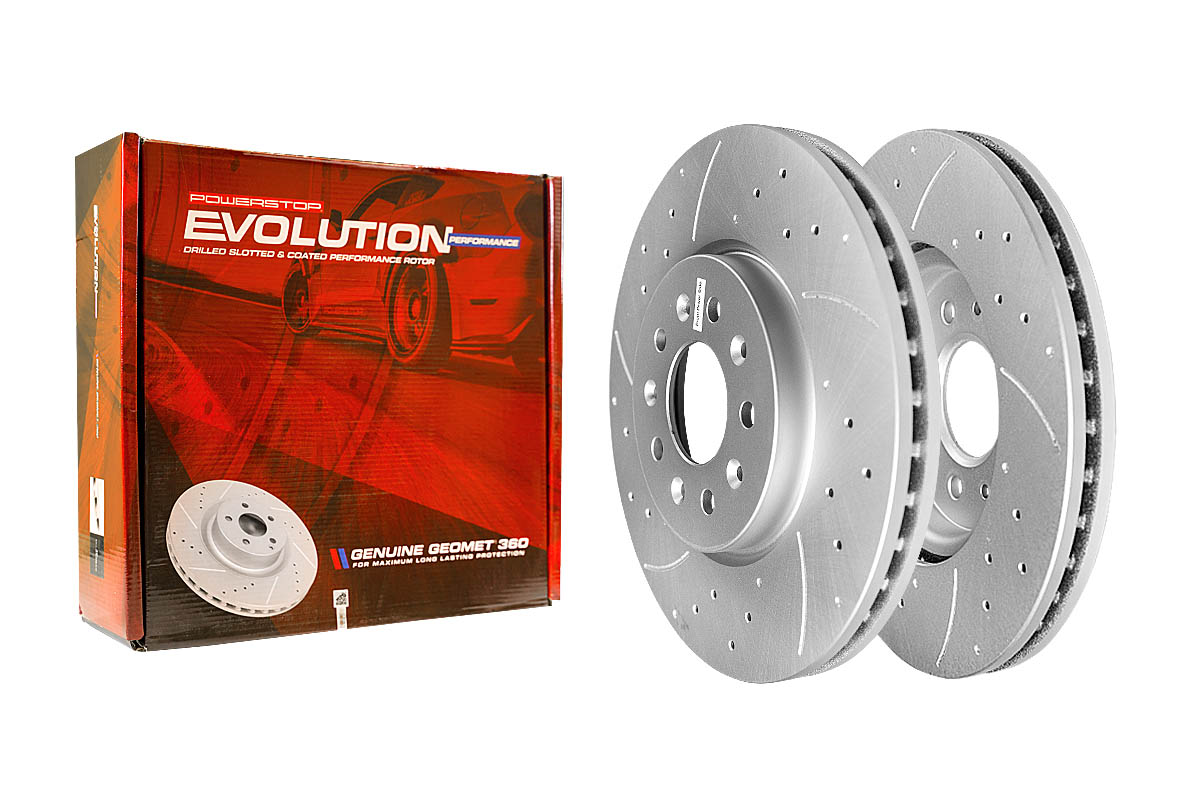 Передний тормозной диск Evolution с перфорацией и насечками в покрытии GEOMET для Chevrolet Equinox, Opel Insignia