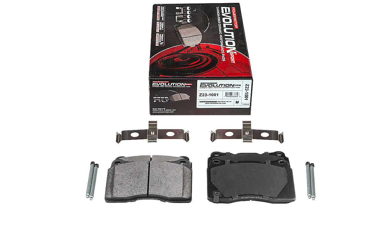 Передние керамические колодки Evolution Sport Z23 для Cadillac, Chevrolet, Ford, Mitsubishi, Opel, Subaru, Tesla