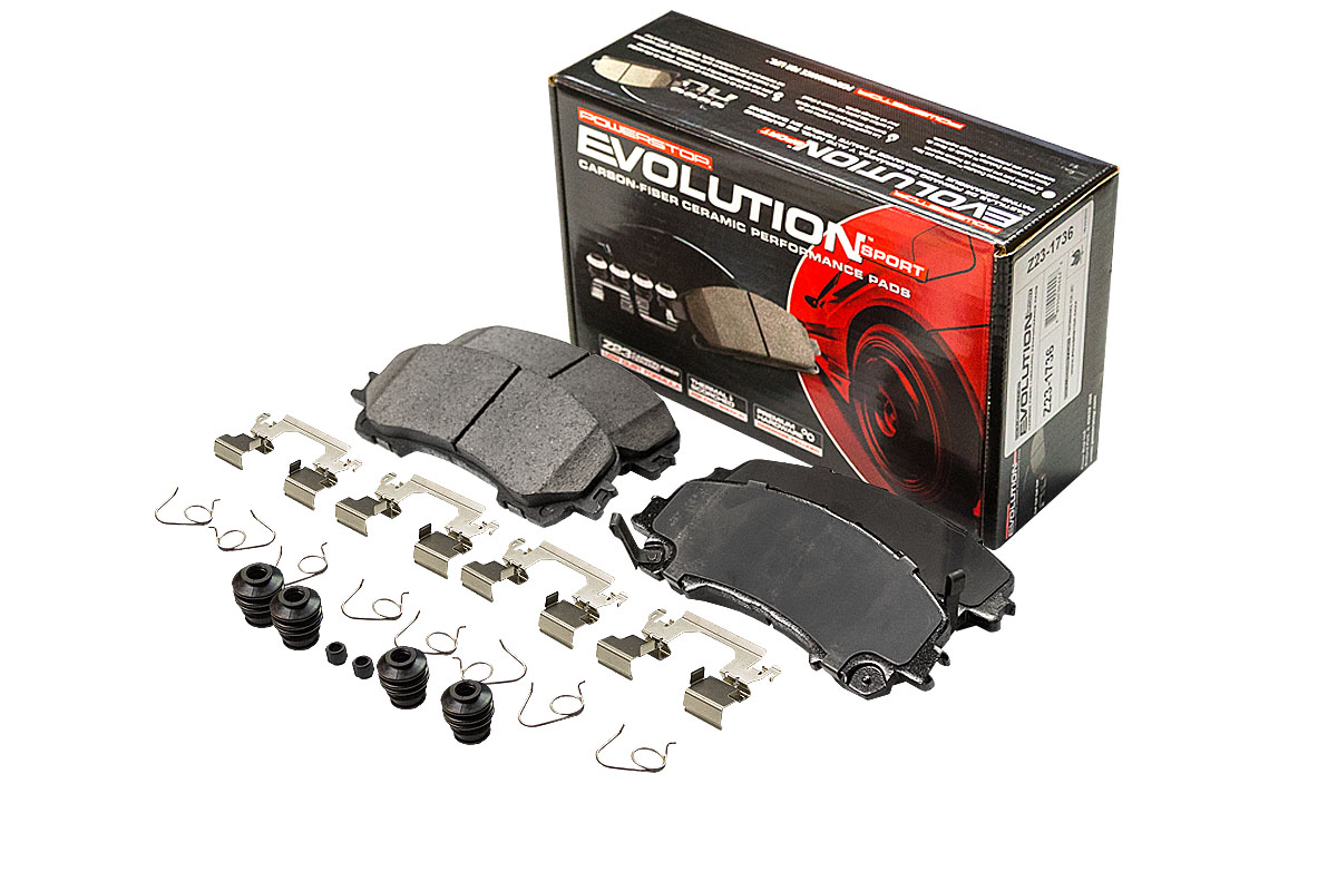 Передние керамические колодки Evolution Sport Z23 для Infiniti Q50 I, Q60 II, QX50 II, QX55 I, Nissan X-Trail (T32)