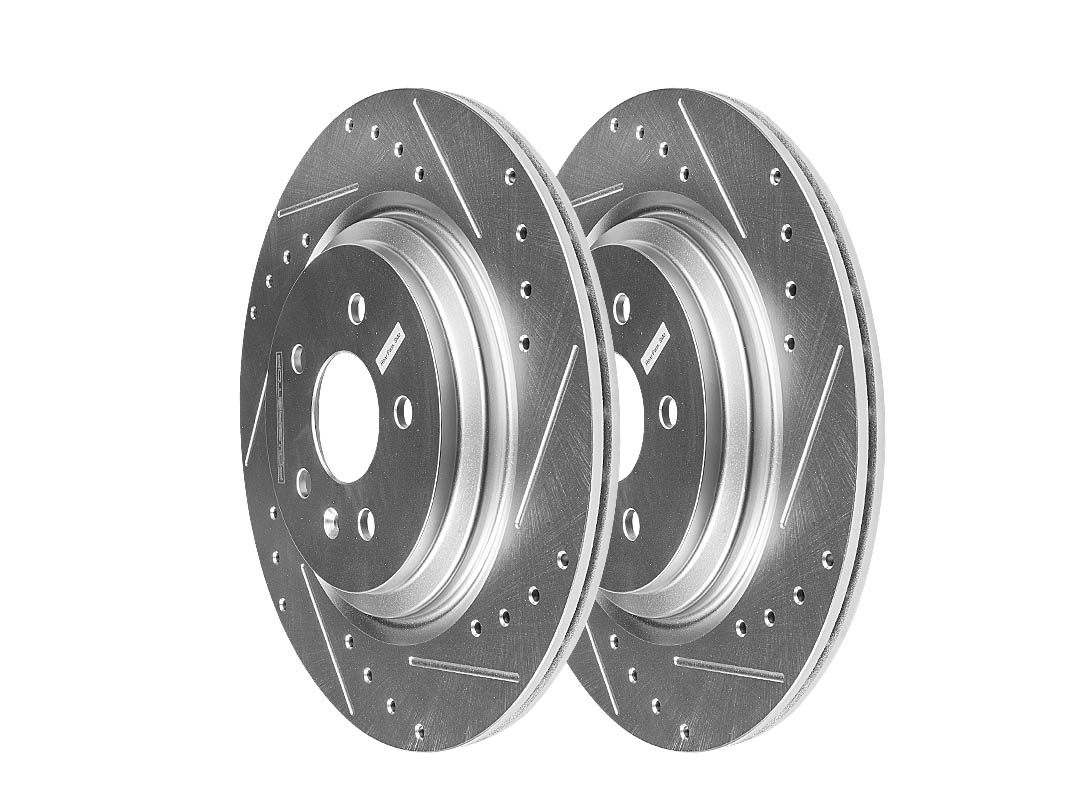 Задний тормозной диск Evolution с перфорацией и насечками, в покрытии GEOMET для LiXiang L6, L7, L8, L9