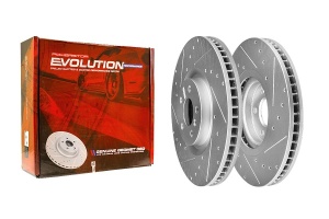Передний тормозной диск Evolution с перфорацией и насечками, в покрытии GEOMET для BMW 1 (F40), 2 (G42), X1 (F48), X2 (F39), MINI Clubman, Countryman