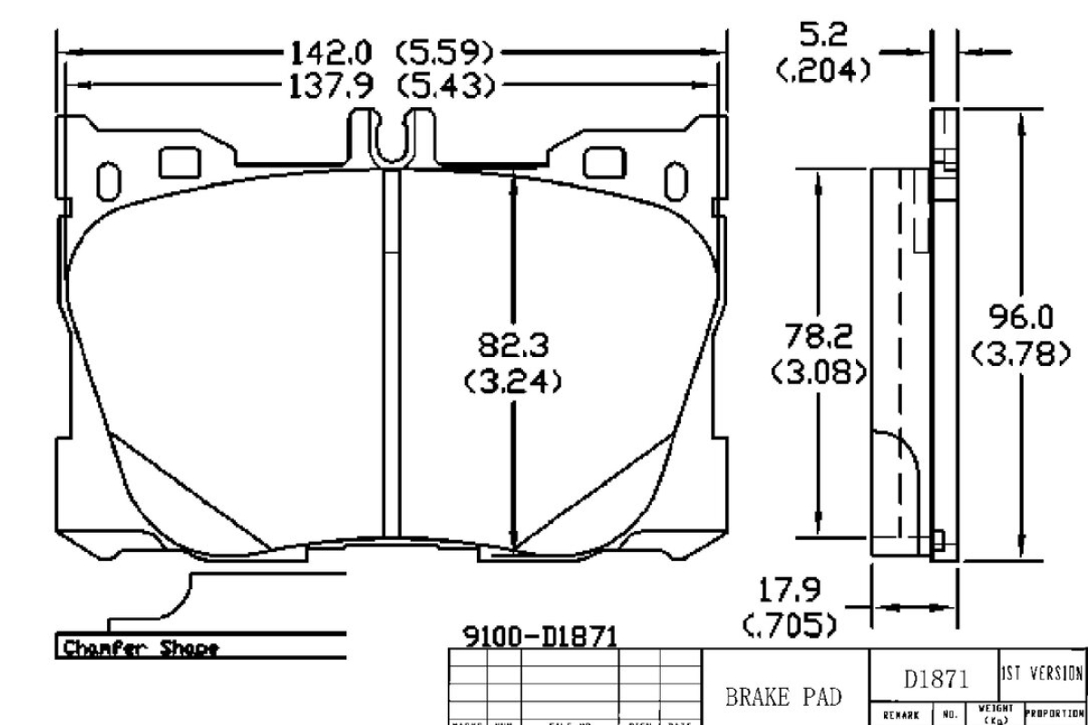 Передние керамические колодки Evolution PLUS Z17