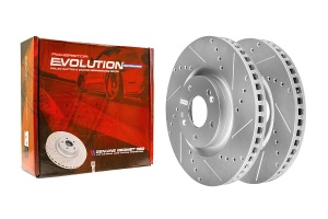 Передний тормозной диск Evolution с перфорацией и насечками, в покрытии GEOMET
