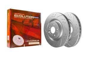 Передний тормозной диск Evolution с перфорацией и насечками, в покрытии GEOMET