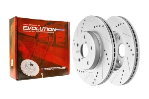 Передний тормозной диск Evolution с перфорацией и насечками в покрытии GEOMET для Subaru FORESTER SK5