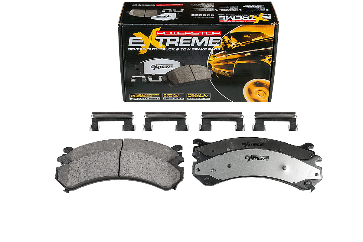 Передние керамические колодки Extreme Truck & Tow Z36 для Chevrolet Express, Hummer H2