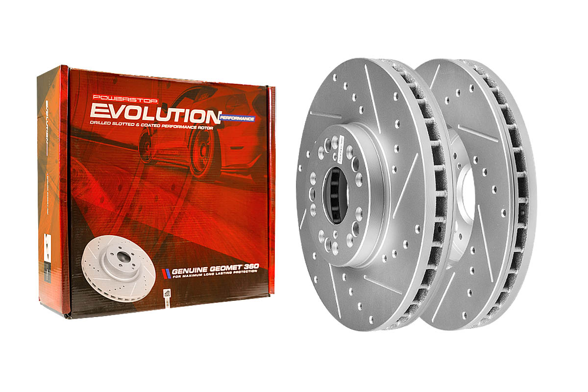 Передний тормозной диск Evolution с перфорацией и насечками, в покрытии GEOMET для Lexus, Toyota