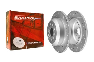 Задний тормозной диск Evolution с перфорацией и насечками, в покрытии GEOMET для Jeep Wrangler (JL)