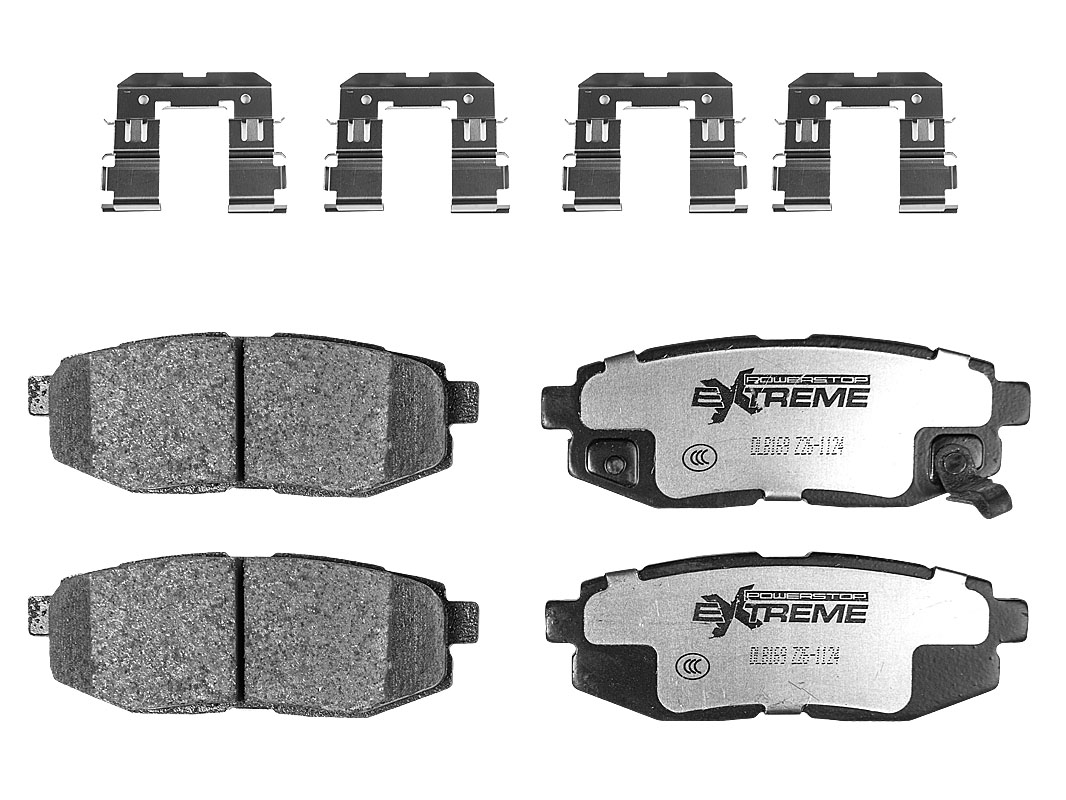 Задние керамические колодки Extreme Street Performance Z26 для Subaru Forester, Impreza, Legacy, Outback