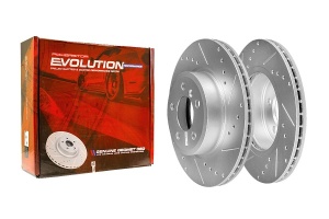 Передний тормозной диск Evolution с перфорацией и насечками в покрытии GEOMET для BMW 5 серии (F10/F11/F07)