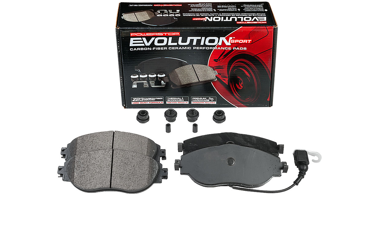 Передние керамические колодки Evolution Sport Z23 для Audi A3, Q3, SEAT Leon, Skoda Kodiaq, Octavia, Superb, Volkswagen Golf, Jetta, Passat, Tiguan