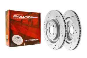 Задний тормозной диск Evolution с перфорацией и насечками в покрытии GEOMET для Ford Explorer 2019+, Mustang 2023+
