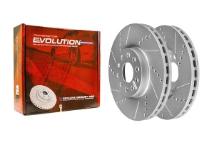 Передний тормозной диск Evolution с перфорацией и насечками, в покрытии GEOMET
