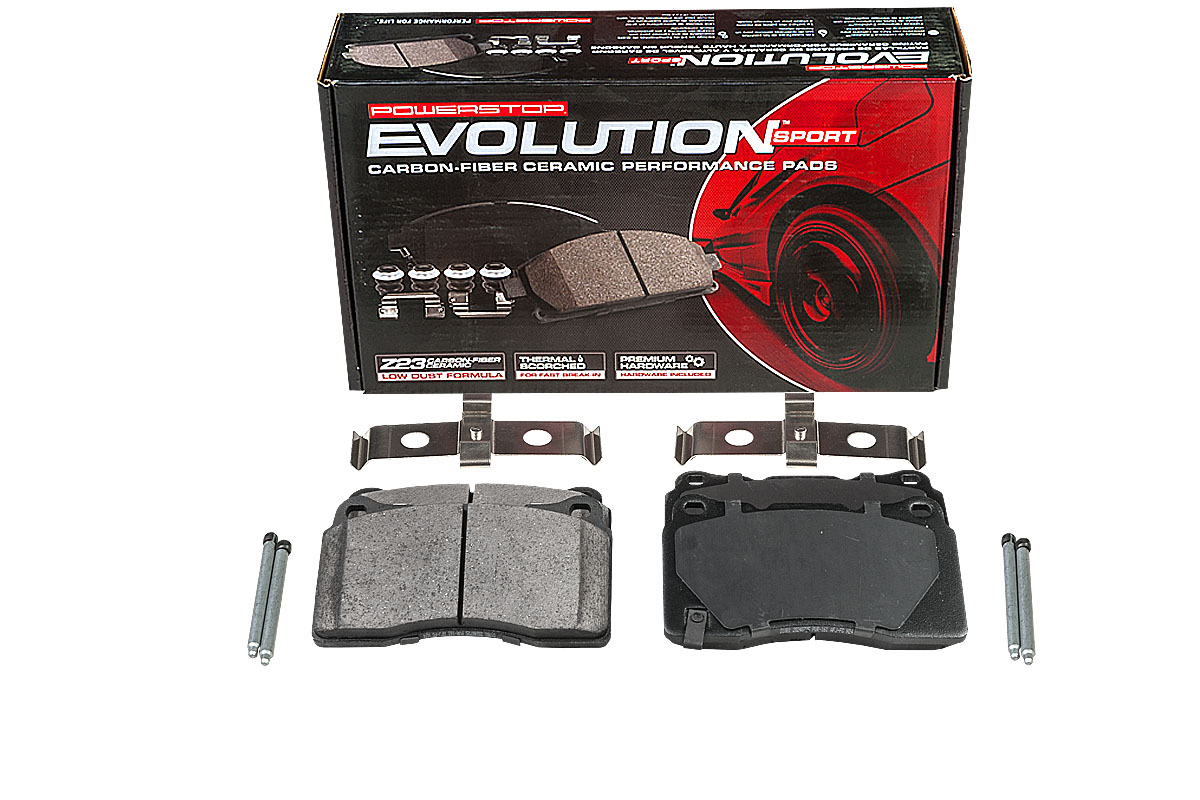 Передние керамические колодки Evolution Sport Z23 для Cadillac, Chevrolet, Ford, Mitsubishi, Opel, Subaru, Tesla