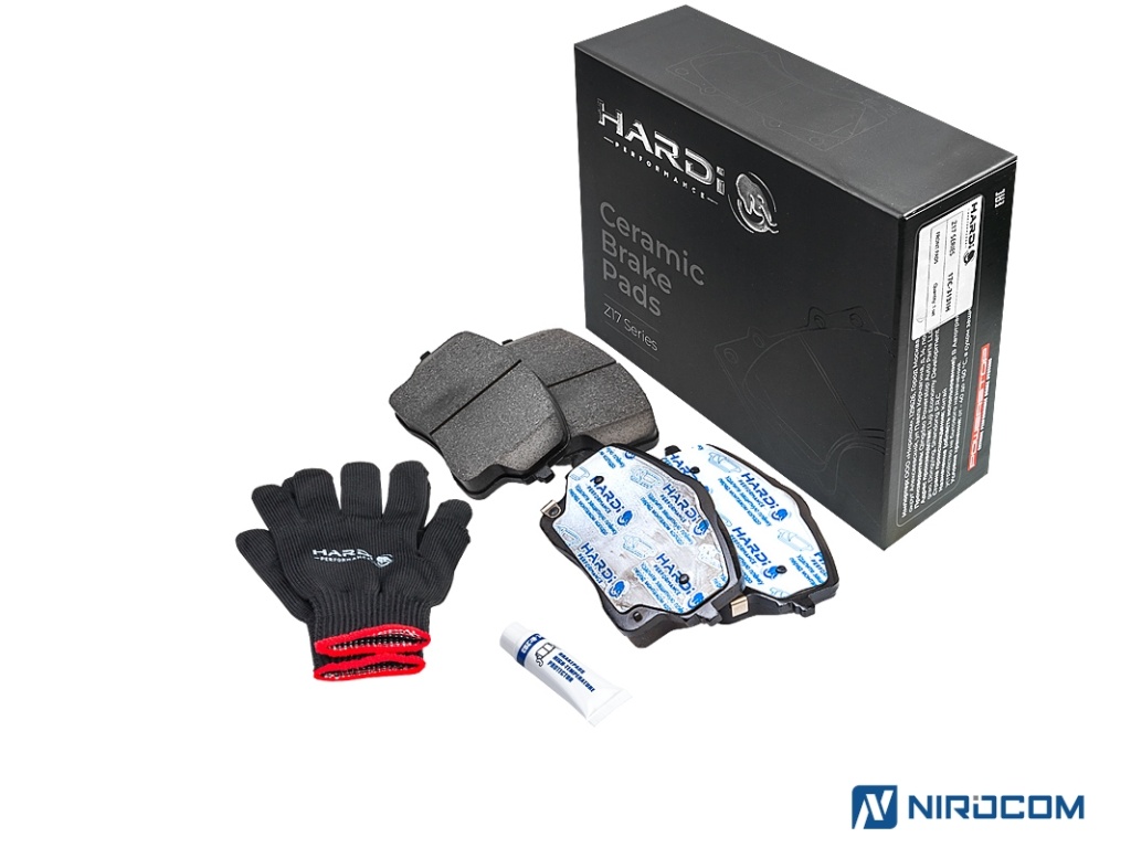 Передние колодки HARDi Z17 Dual-Grip 17C-3131H с коробкой, пластинами, смазкой и перчатками