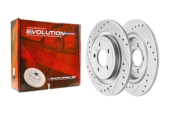 Задний тормозной диск Evolution с перфорацией и насечками в покрытии GEOMET для Ford Explorer 2019+