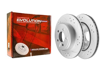 Задний тормозной диск Evolution с перфорацией и насечками в покрытии GEOMET для Chrysler 300C _