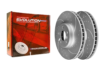 Передний тормозной диск Evolution с перфорацией и насечками, в покрытии GEOMET для BMW X5, X6