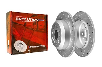 Задний тормозной диск Evolution с перфорацией и насечками, в покрытии GEOMET для Jeep WRANGLER JL