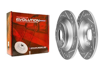 Задний тормозной диск Evolution с перфорацией и насечками, в покрытии GEOMET для Mazda CX-5 A#KS01